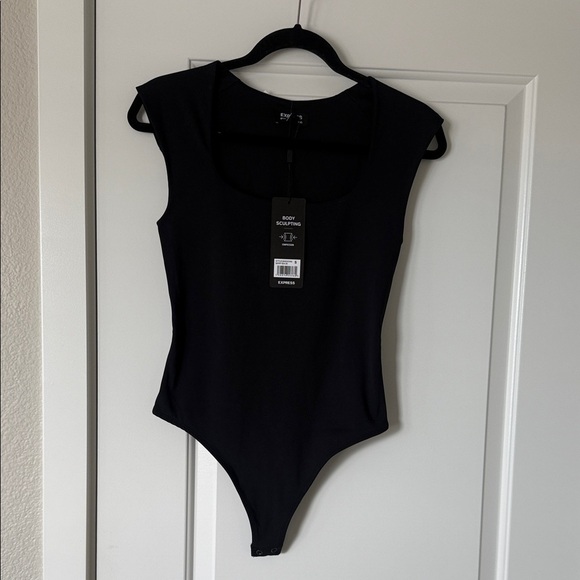 Express Tops - Express Black Body Sculpting Bodysuit